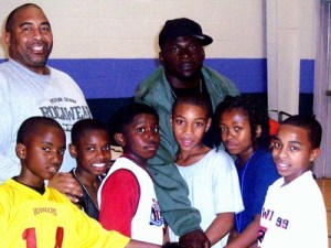 Travis and six of his eleven kids