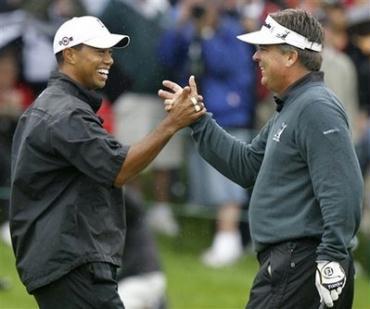 Paired in the final group tomorrow, Tiger and Kenny both wouldn't mind sinking the $11 million putt!