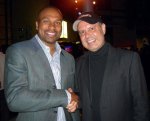 Derek Fisher and Mayor Metin&nbsp;Bere